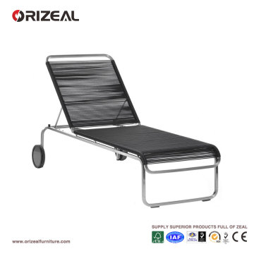 Outdoor Sun Lounger with Round PVC Weaving OZ-OR049